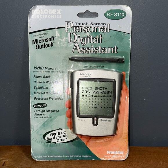 Vintage ROLODEX ELECTRONICS touch screen personal digital assistant RF-8110 - Picture 8 of 8